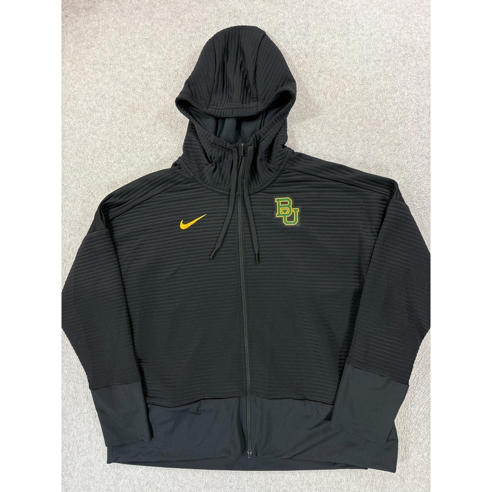 Baylor Bears Nike Dri Fit Stitched Logo Campus Hoodie Jacket (Women's Large)
